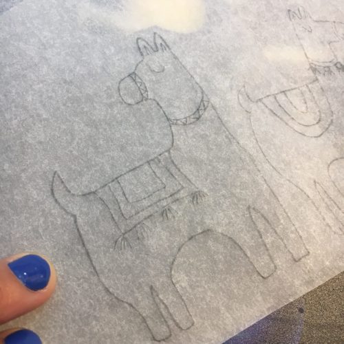 Transfer the drawing to the carving block