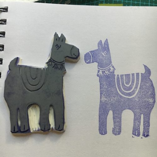 make a print of your newly carved stamp