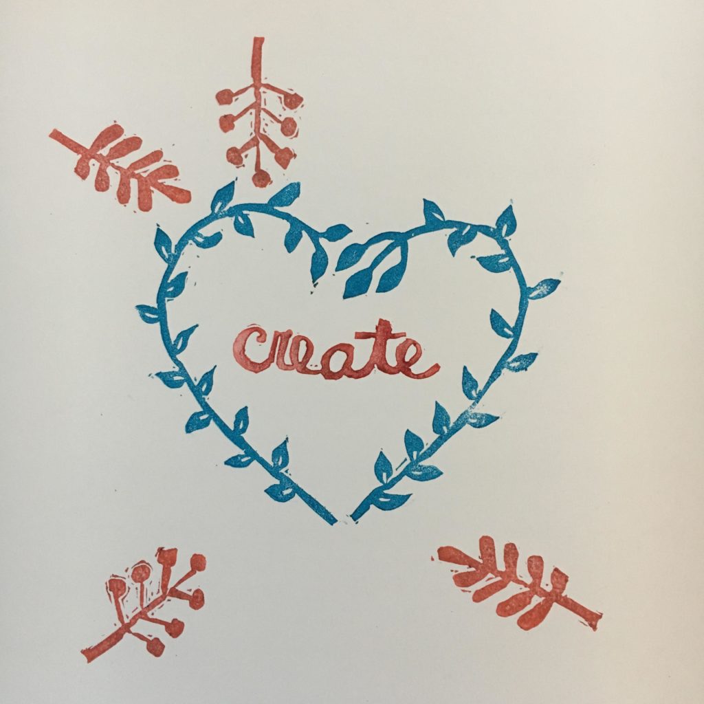 Create - A botanical design in hand carved stamps by My Stamped World