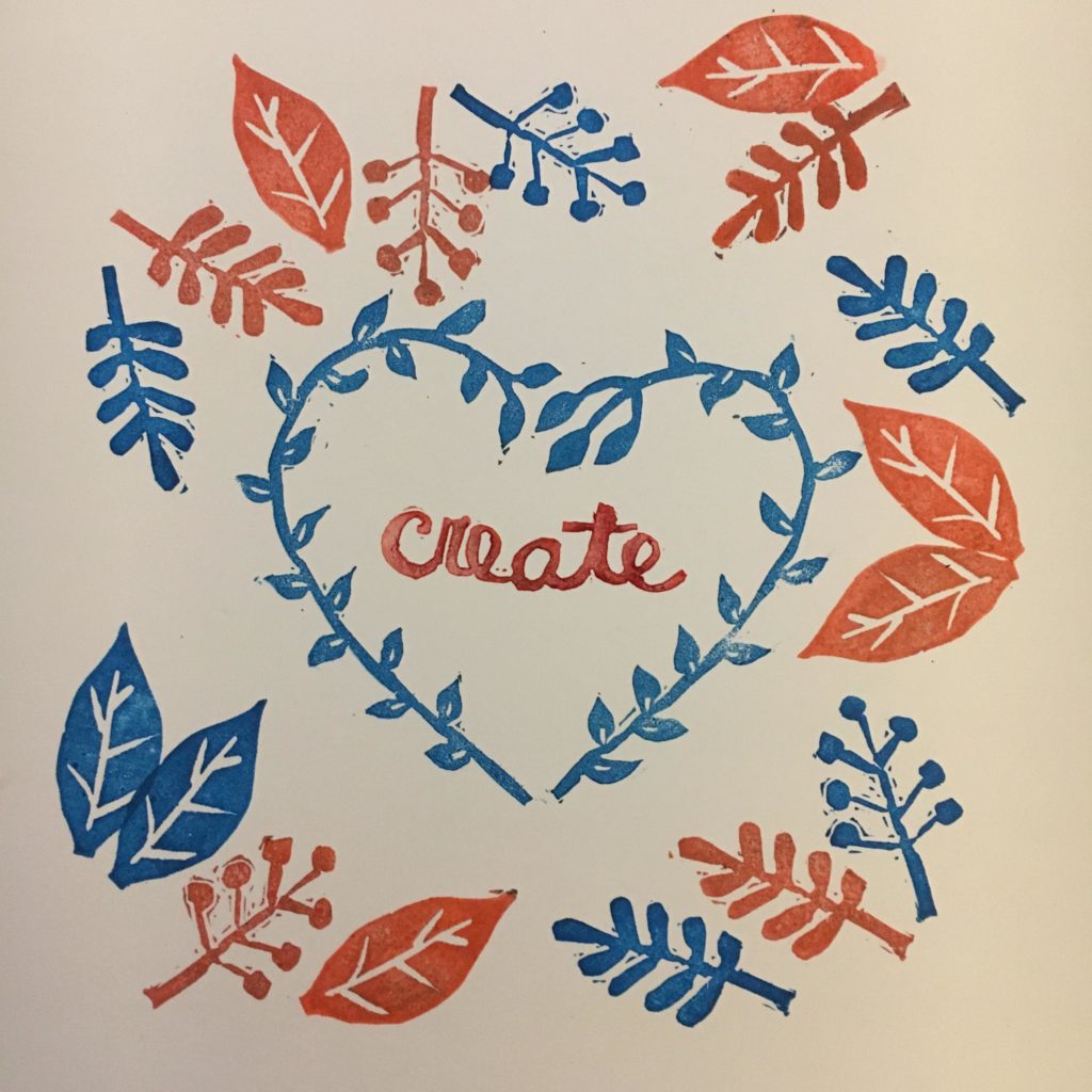 Create - A botanical design in hand carved stamps by My Stamped World