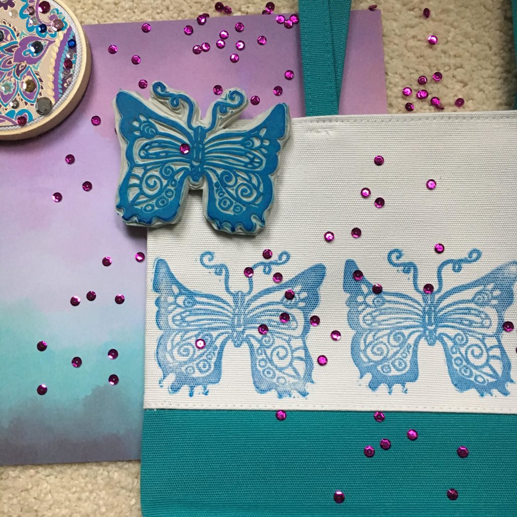 Crafty ideas Blue butterfly hand carved stamp inspiration prints custom orders